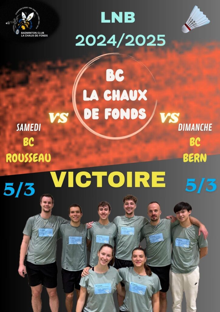 VICTOIRES pour BCC 1 et BCC 2