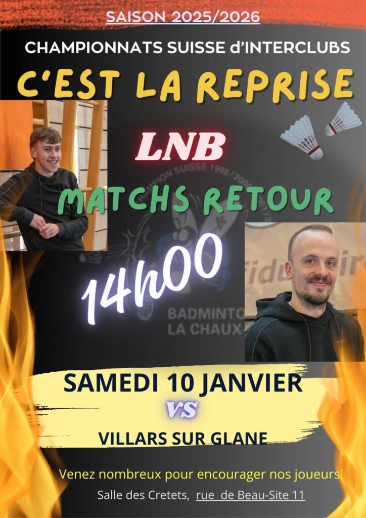 LA RERPISE DU CHAMPIONNAT D'INTERCLUBS
