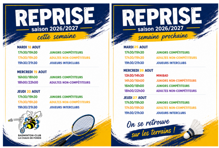 Nouvelle saison 2026/2027